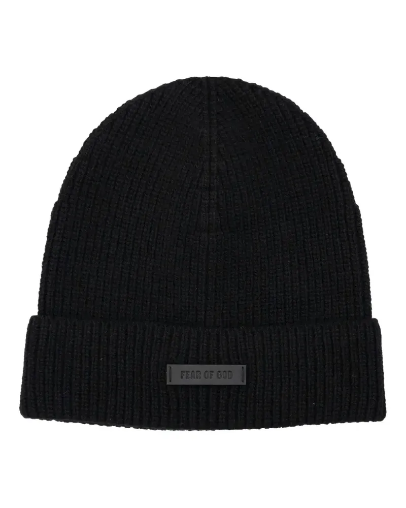 Fear of God Gerippte Kaschmirbeanie - Schwarz Schwarz