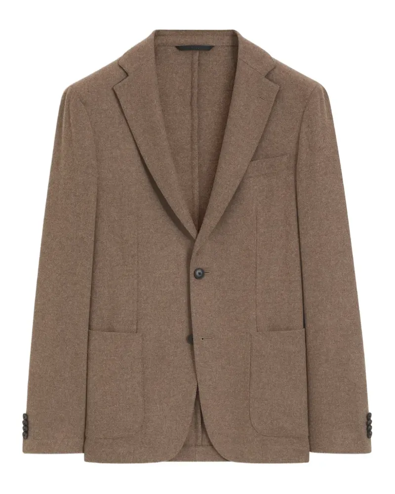 HUGO BOSS Schmaler Blazer aus waschbarem Sport-Stretch-Flanell - Braun Braun