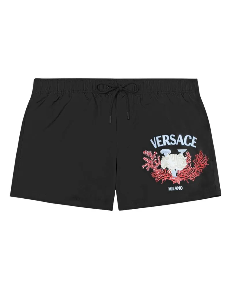 Versace University Coral Badeshorts Schwarz