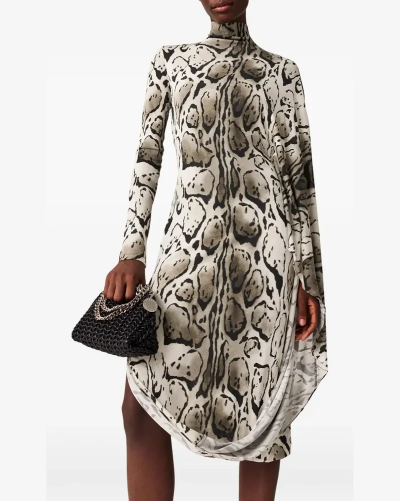 Stella McCartney Midikleid mit Leoparden-Print - Grau Grau