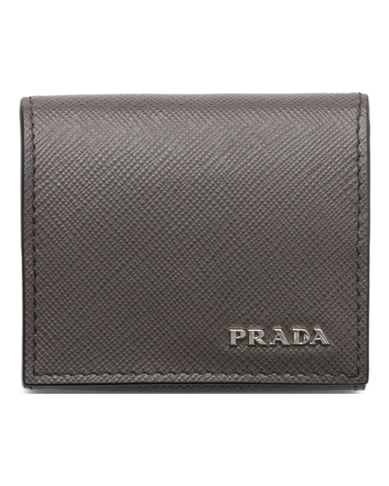 Prada Kartenetui aus Saffiano-Leder - Grau Grau