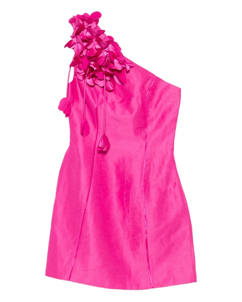 Aje. One-Shoulder-Minikleid mit Blumendetail - Rosa Rosa