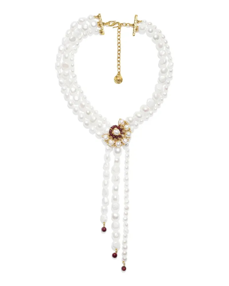Goossens Paris Perles Baroques Halskette mit Schleife - Gold Gold