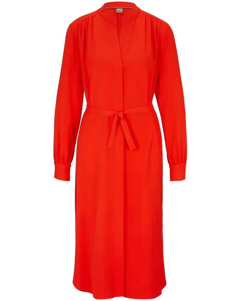 HUGO BOSS Hemdkleid mit Gürtel - Orange Orange