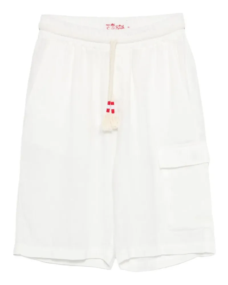 MC2 Saint Barth Shorts aus Leinen mit Kordelzug - Weiß Weiß