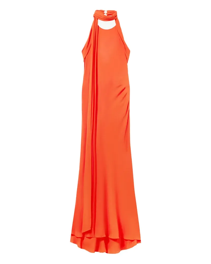Blumarine halterneck maxi dress - Orange Orange