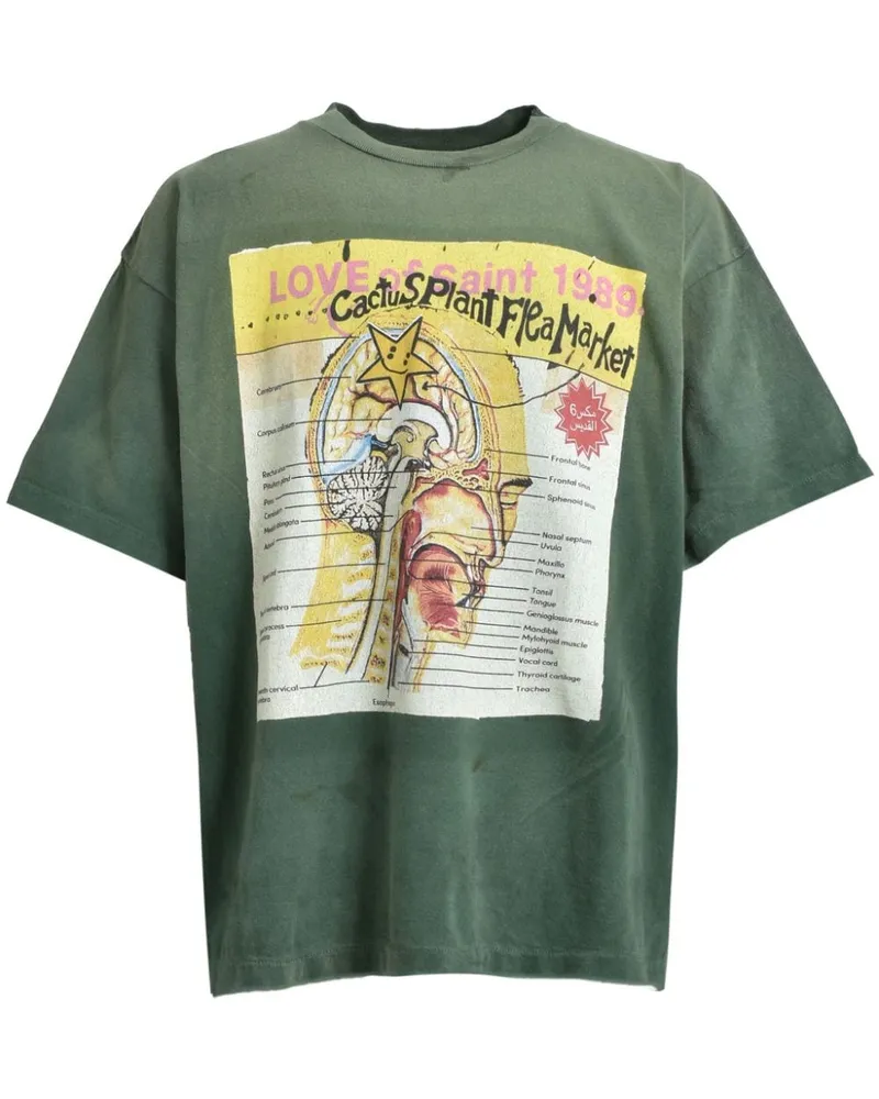 SAINT MXXXXXX x Cactus Plant Flea Market T-Shirt GrüN