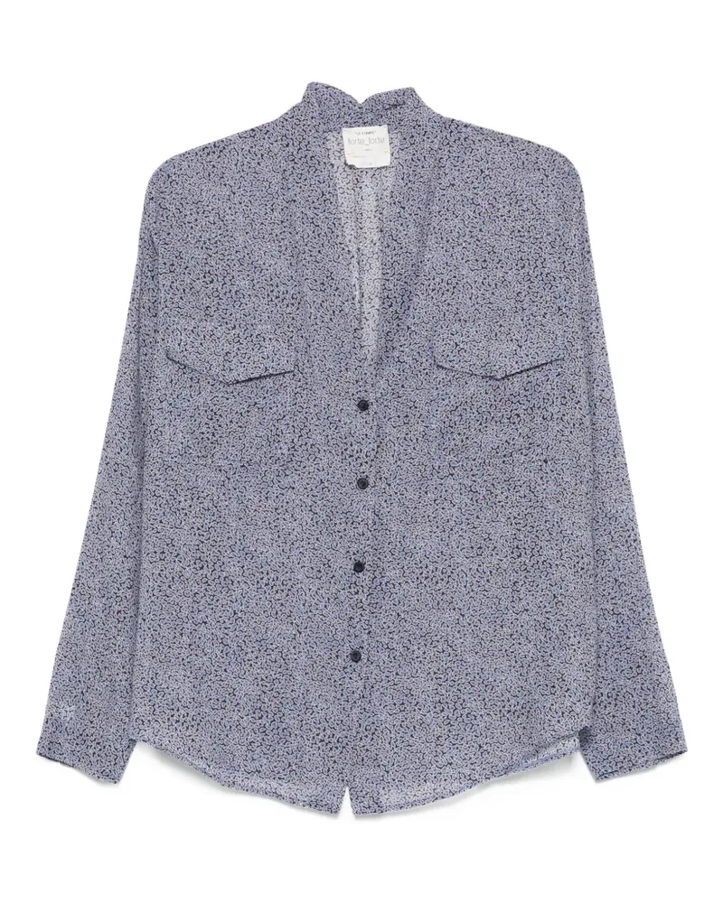 forte_forte Hemd mit Print - Blau Blau