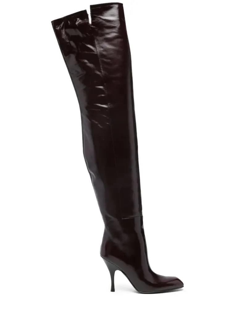 KHAITE Colt Overknee-Stiefel 100mm - Rot Rot