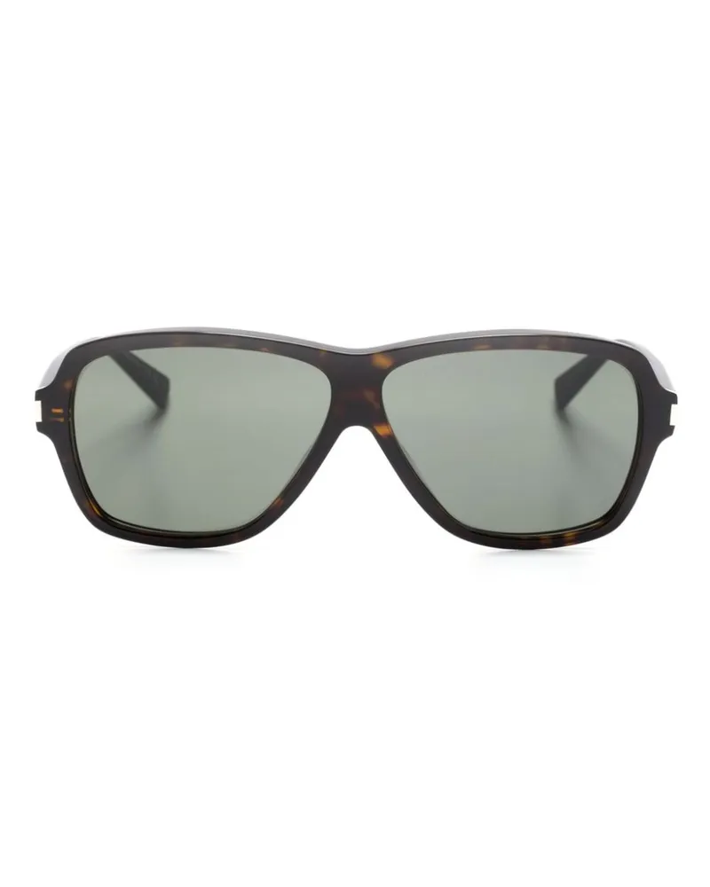 Saint Laurent Carolyn Sonnenbrille mit Oversized-Gestell - Grau Grau