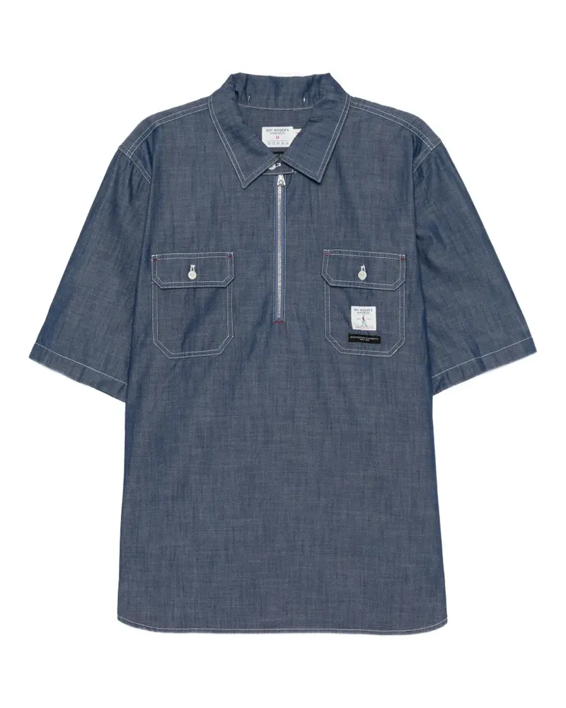 Engineered Garments x Roy Roger's Workwear Chambray Spinnaker polo shirt - Blau Blau