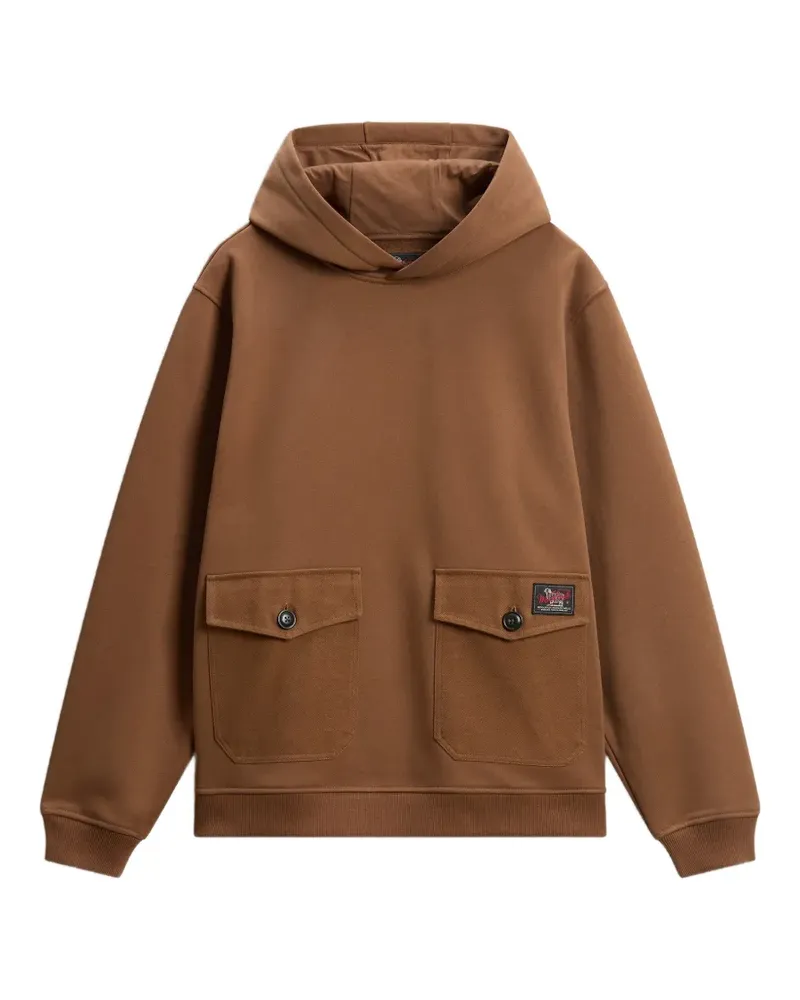 Woolrich pockets-detail hoodie - Braun Braun