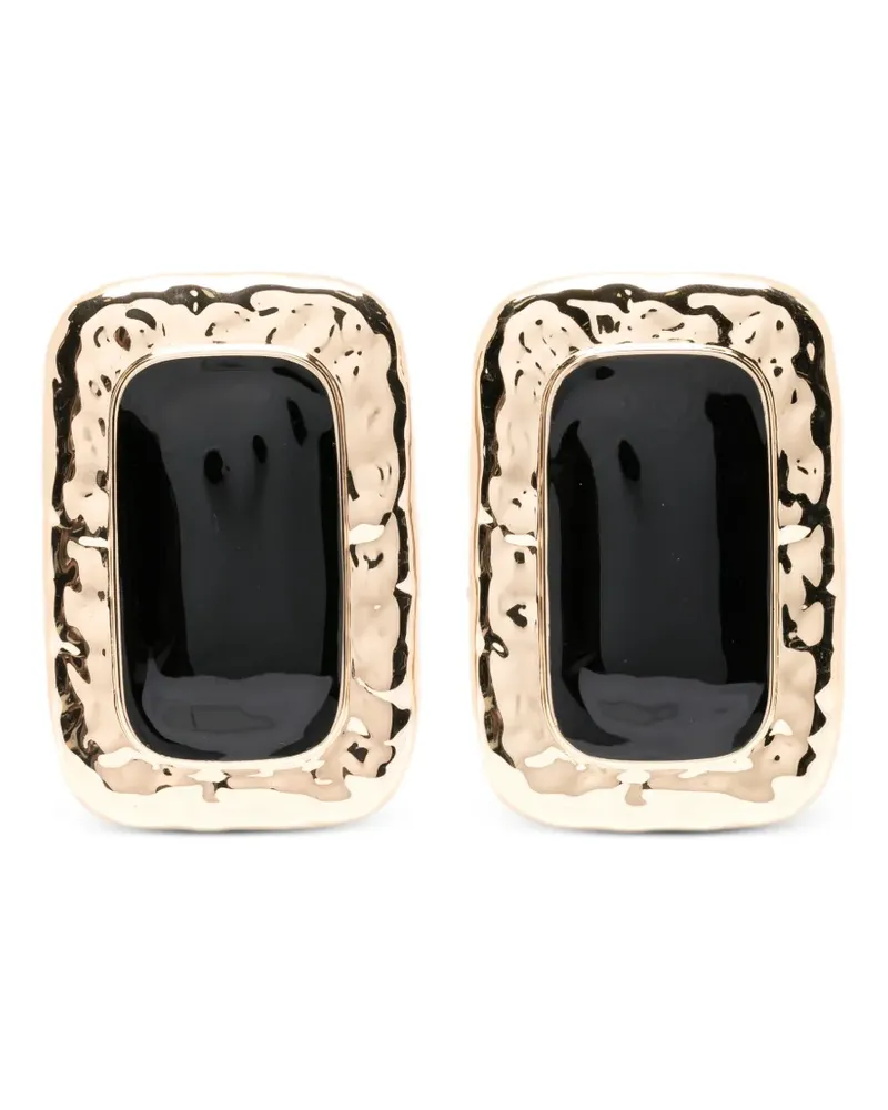 Self-Portrait rectangular-shape earrings - Gold Gold
