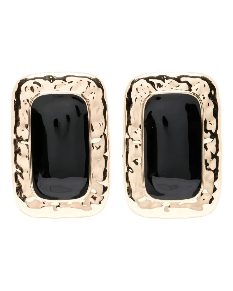 Self-Portrait rectangular-shape earrings - Gold Gold