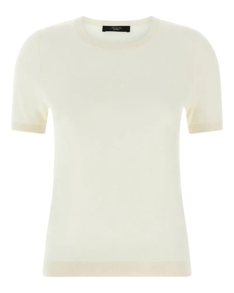Max Mara Agro Pullover mit kurzen Ärmeln - Weiß Weiß