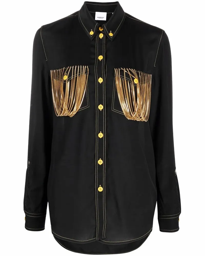 Burberry Hemd mit Kettendetail - Schwarz Schwarz