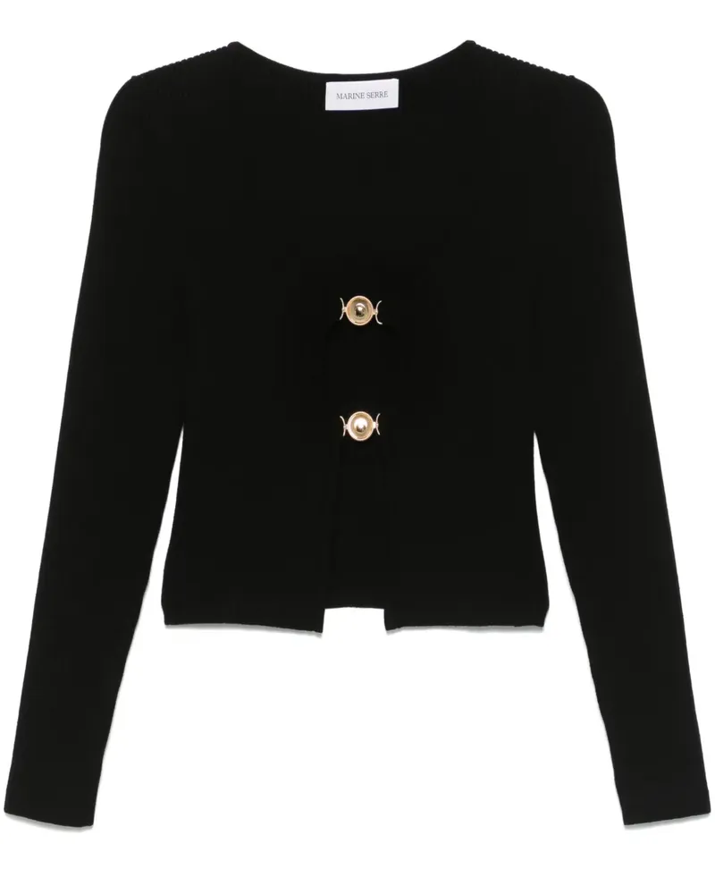 Marine Serre Gestrickter Cardigan - Schwarz Schwarz