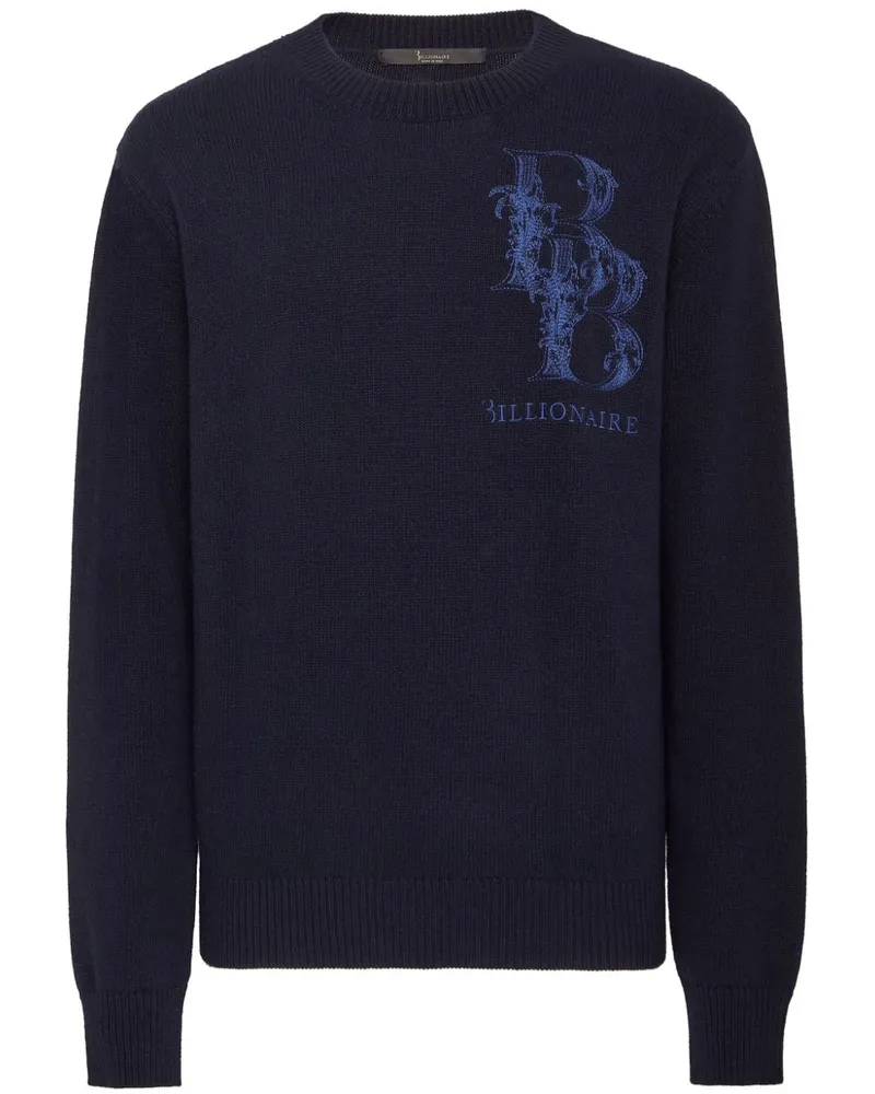 Billionaire Pullover mit Logo-Stickerei - Blau Blau