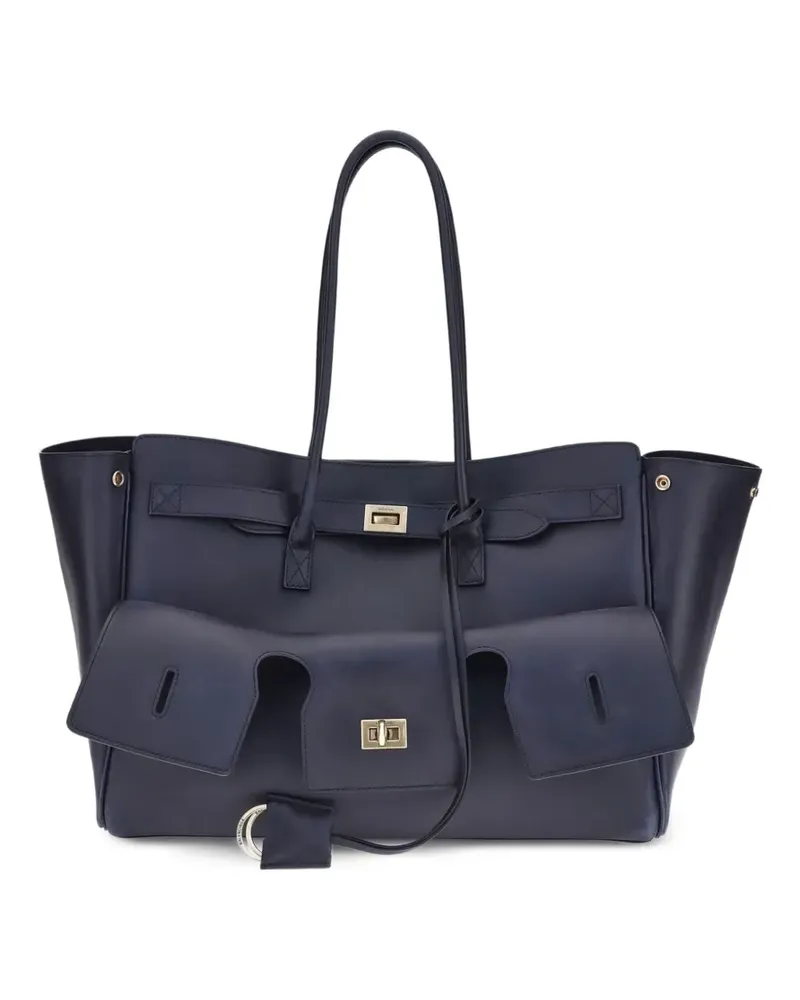 Balenciaga Mittelgroße Bel Air Schultertasche - Blau Blau