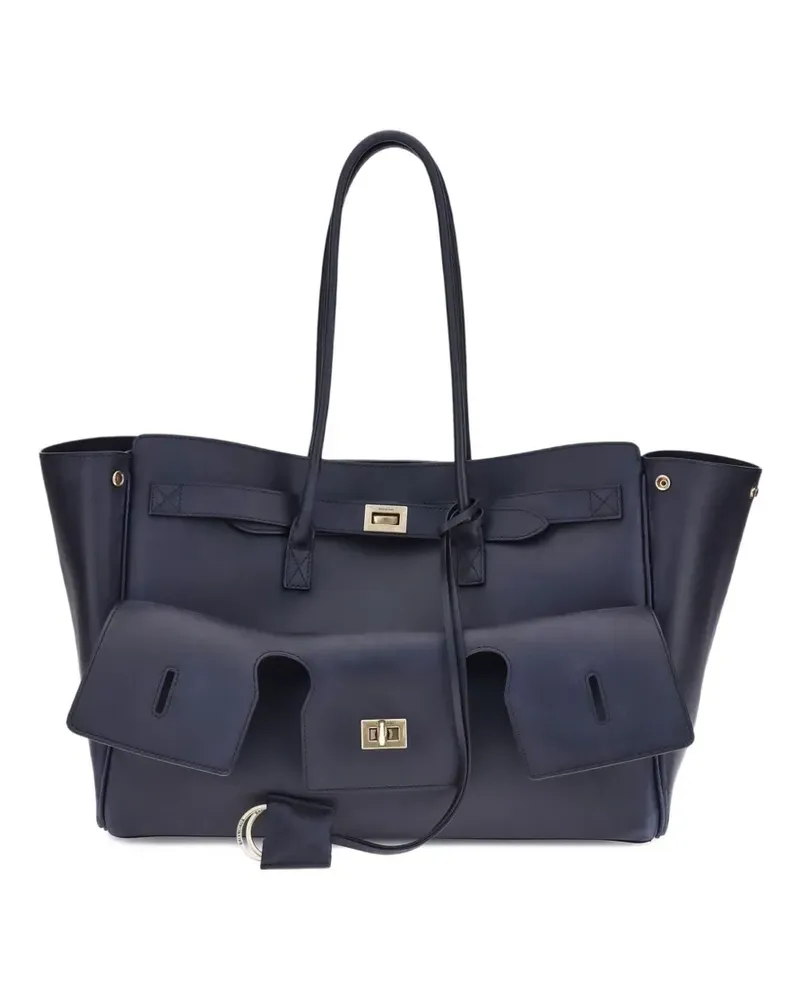 Balenciaga Mittelgroße Bel Air Schultertasche - Blau Blau