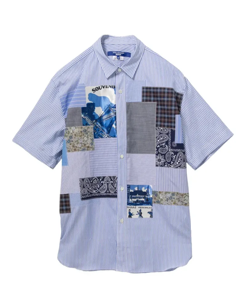 Junya Watanabe patchwork shirt - Blau Blau