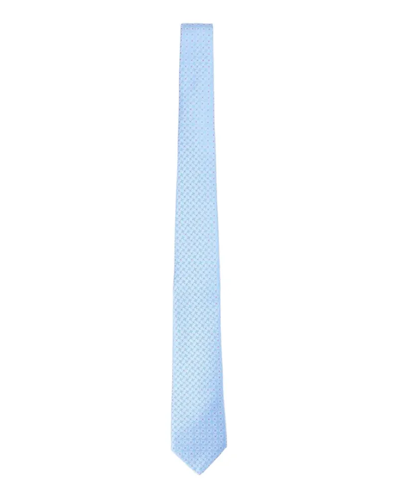 Canali patterned silk tie - Blau Blau