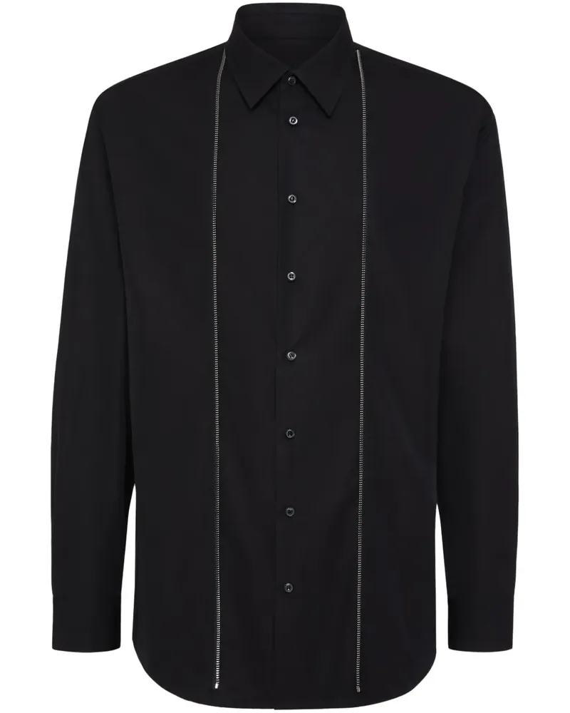 Dsquared2 Hemd mit Applikation - Schwarz Schwarz