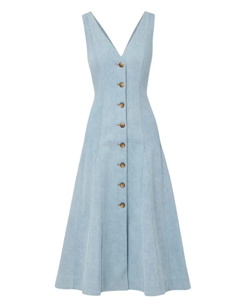 Veronica Beard Midikleid mit Knopfleiste - Blau Blau
