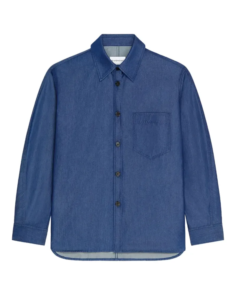 Givenchy chest-pocket button-up shirt - Blau Blau