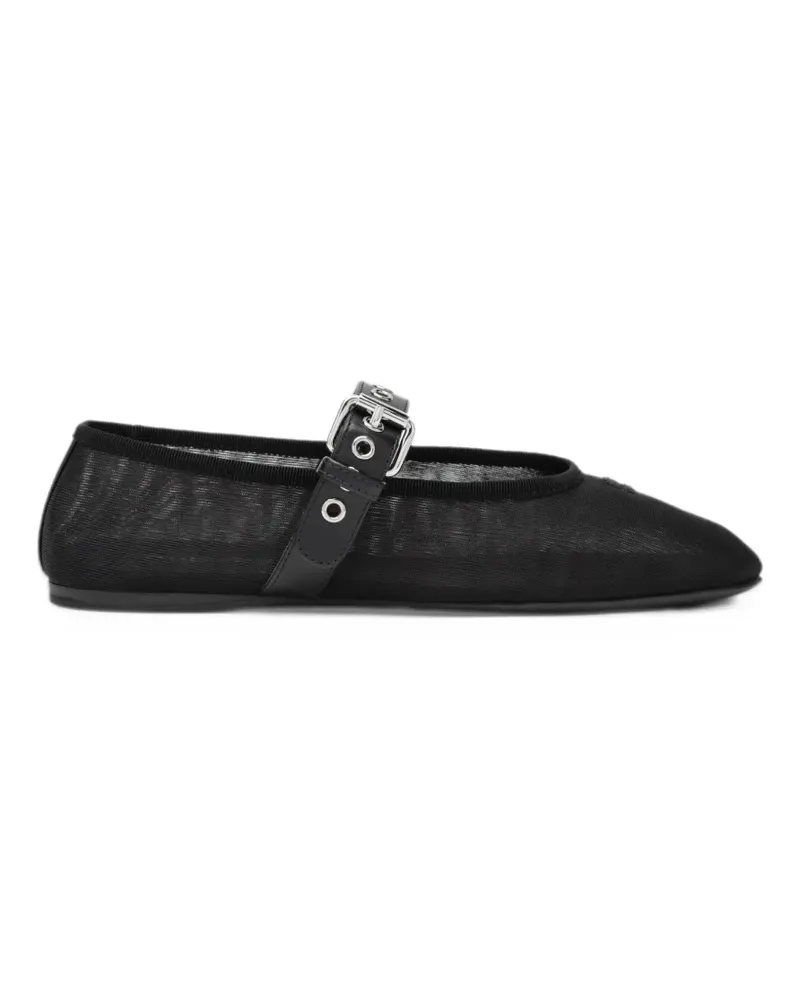 Miu Miu mesh fabric ballerinas - Schwarz Schwarz