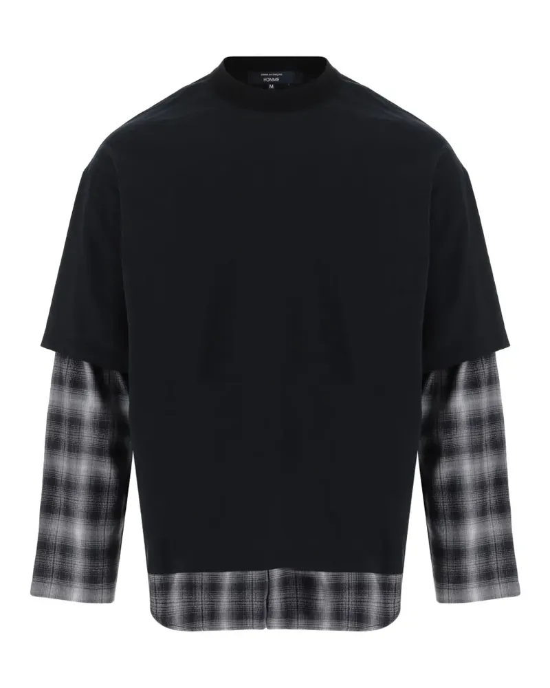 Comme des Garçons T-Shirt im Layering-Look - Schwarz Schwarz