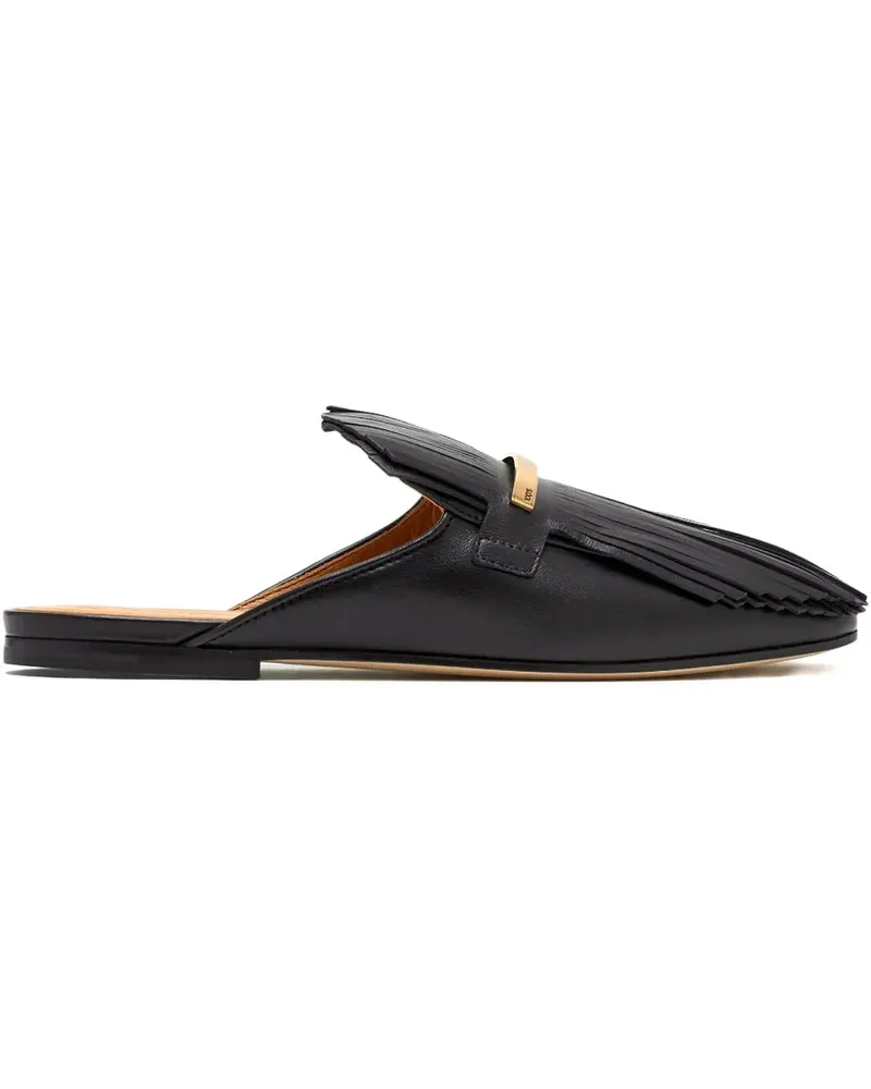 TOD'S Mules mit Fransen - Schwarz Schwarz