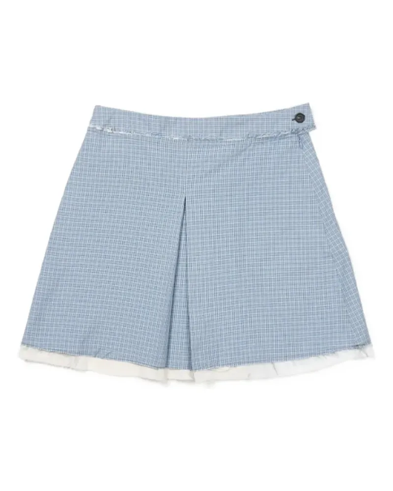 Camiel Fortgens checked mini pleated skirt - Blau Blau
