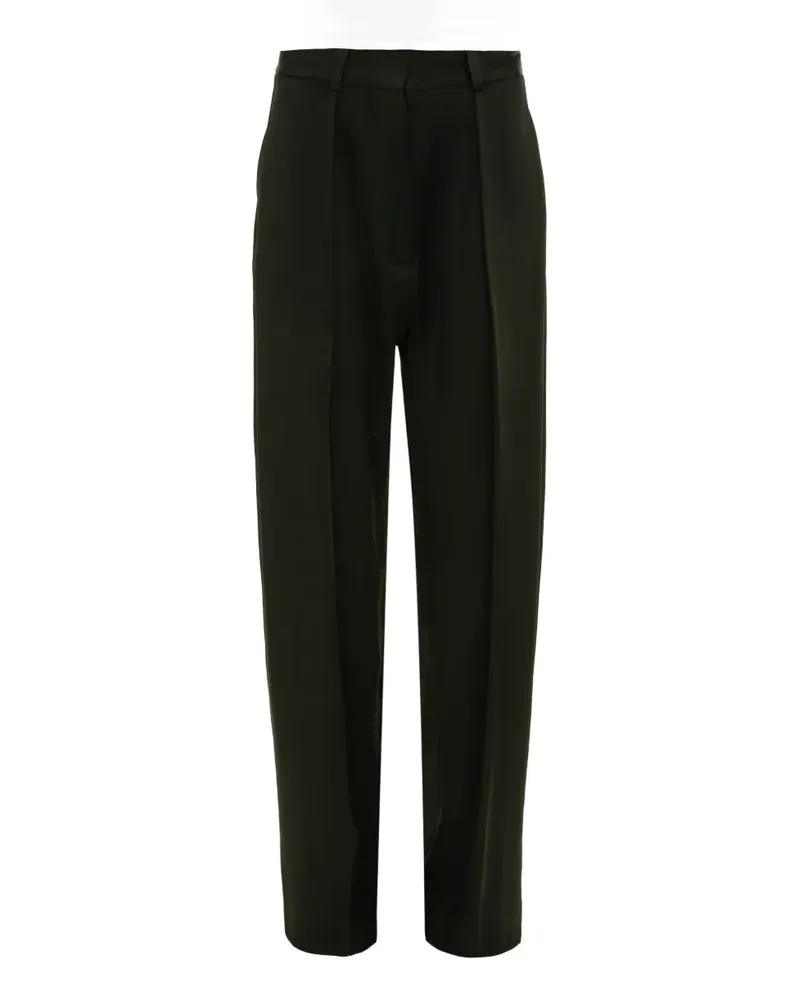 Victoria Beckham Straight-Leg-Hose mit Falten - Schwarz Schwarz