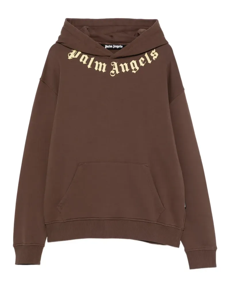 Palm Angels Hoodie mit Logo-Print - Braun Braun