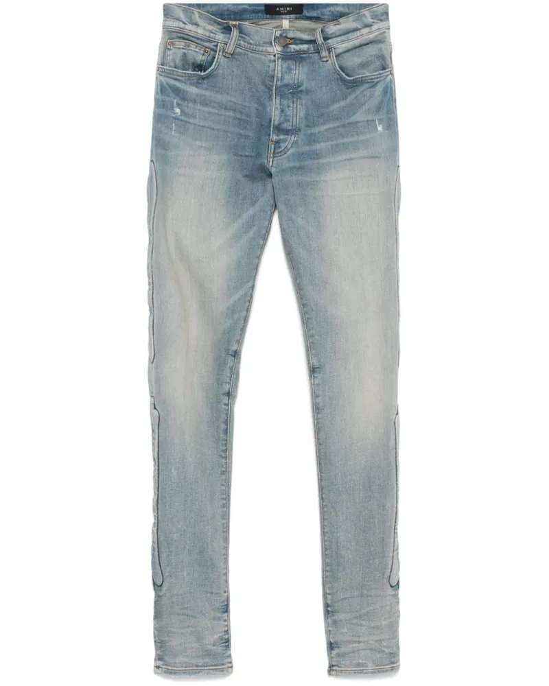 Amiri Jeans mit 3D-Knochen - Blau Blau