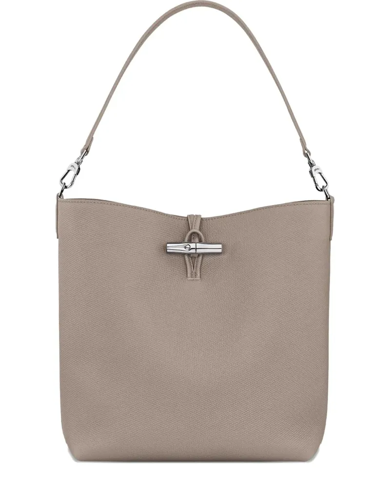 Longchamp Mittelgroße Le Roseau Schultertasche - Nude Nude