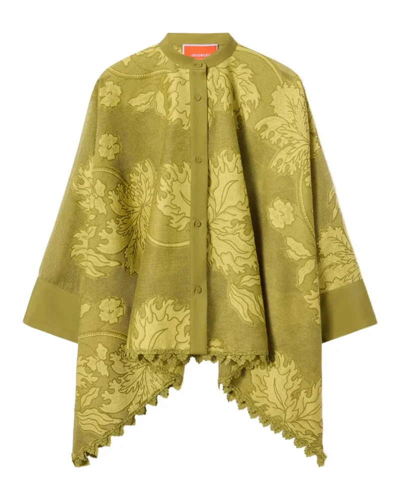 La DoubleJ Hemd aus Foulard-Spitze - Grün Grün