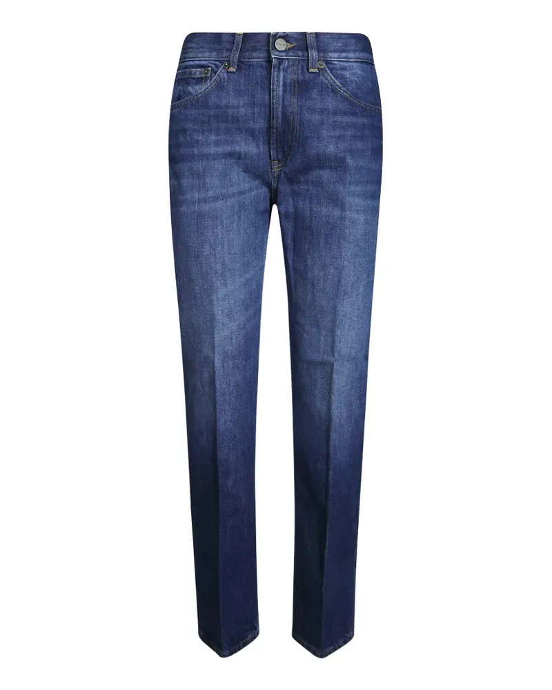 Dondup logo-plaque straight-leg jeans - Blau Blau