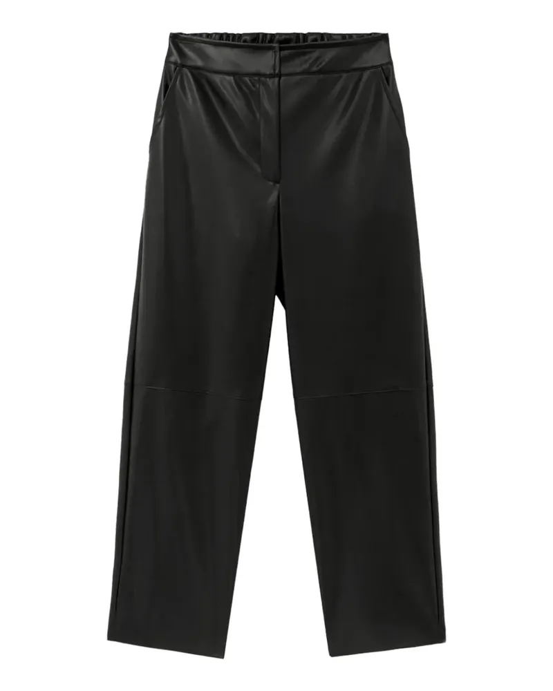 Alpha Studio straight-leg faux-leather trousers - Schwarz Schwarz