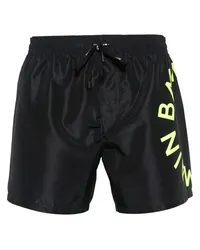 Balmain logo-print swim shorts Schwarz