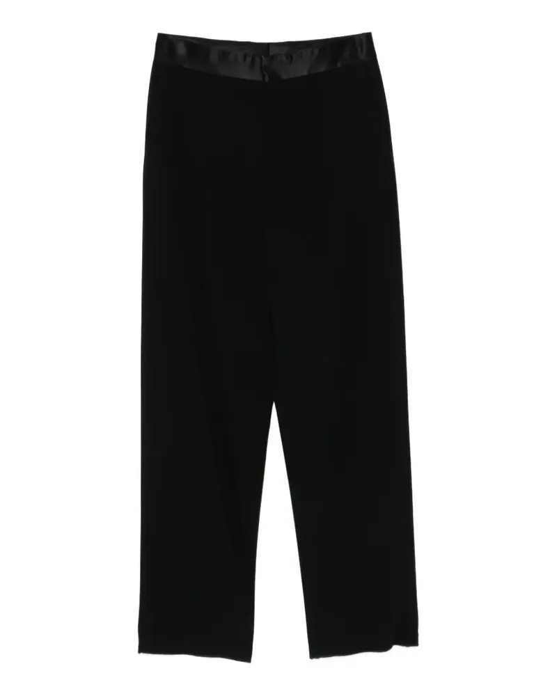 Giorgio Armani satin-trim trousers - Schwarz Schwarz