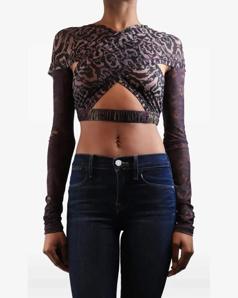 Charlotte Knowles cut-out crop top - Violett Violett
