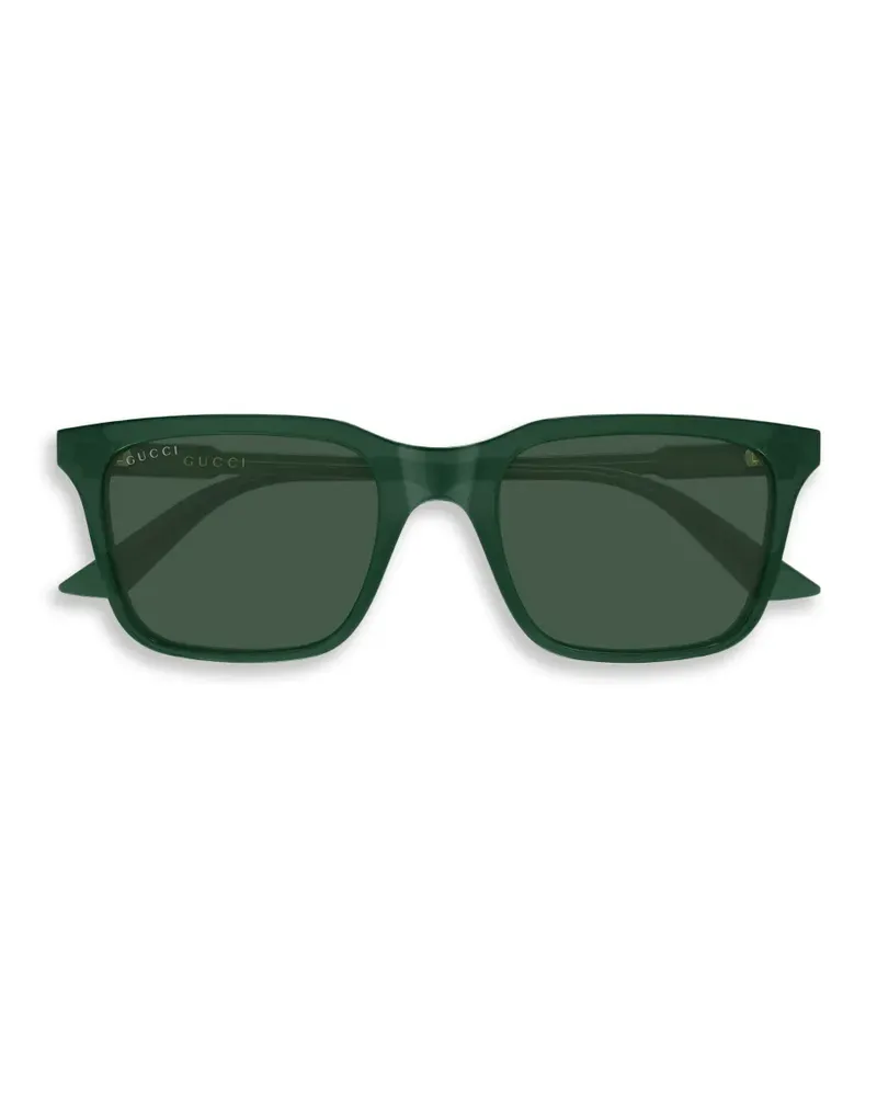 Gucci Sonnenbrille mit eckigem Gestell - Grün Grün