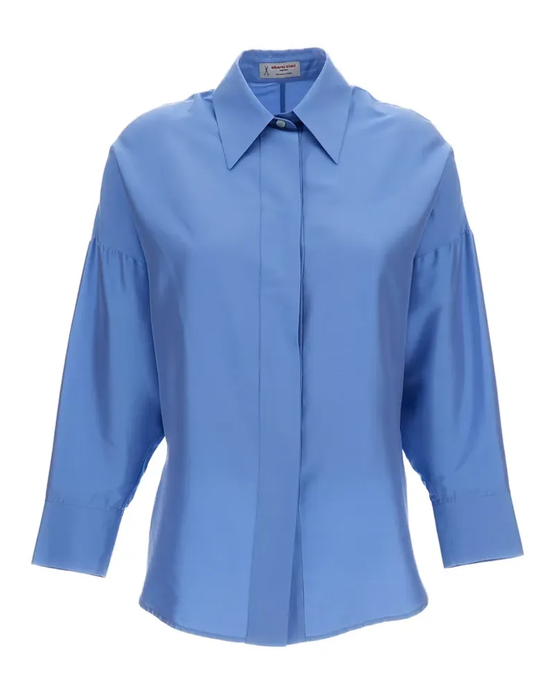 Alberto Biani concealed-front-fastening long-sleeve shirt - Blau Blau