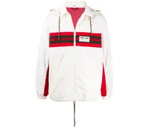 Jacke mit Webstreifen - Weiß