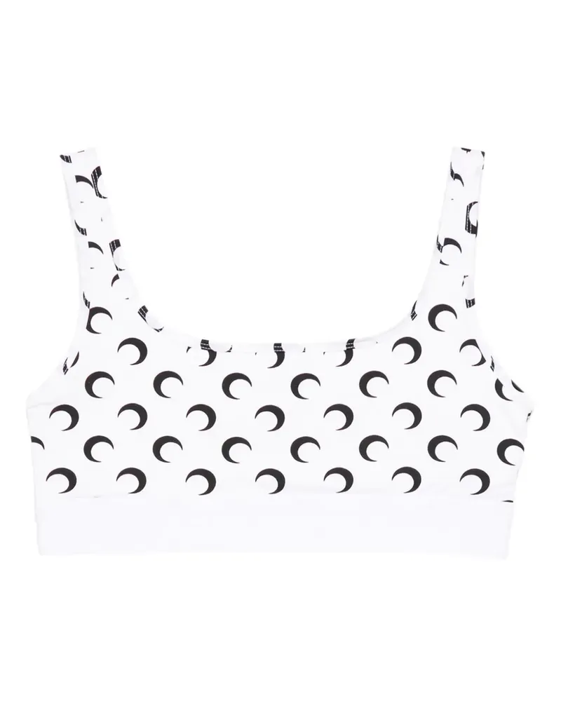 Marine Serre moon-print top - Weiß Weiß