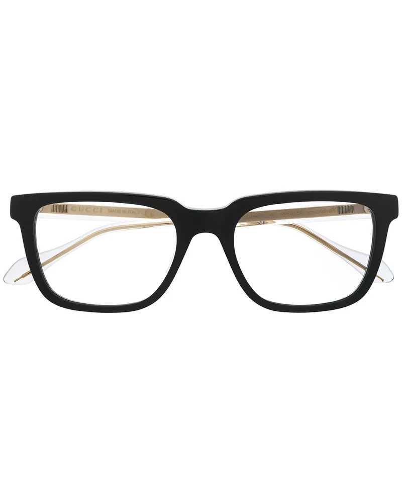 Gucci Brille mit eckigem Gestell - Schwarz Schwarz