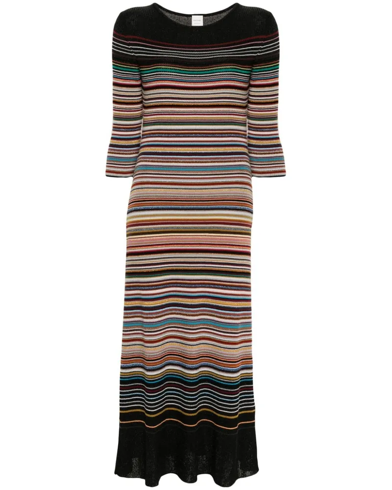 Paul Smith Gestricktes Kleid mit charakteristischen Streifen - Schwarz Schwarz