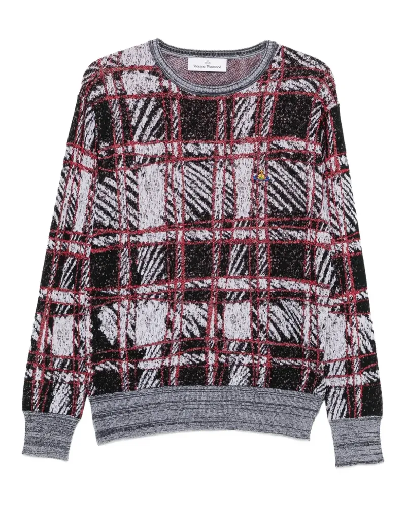 Vivienne Westwood Pullover mit Schottenkaro und Orb-Stickerei - Schwarz Schwarz
